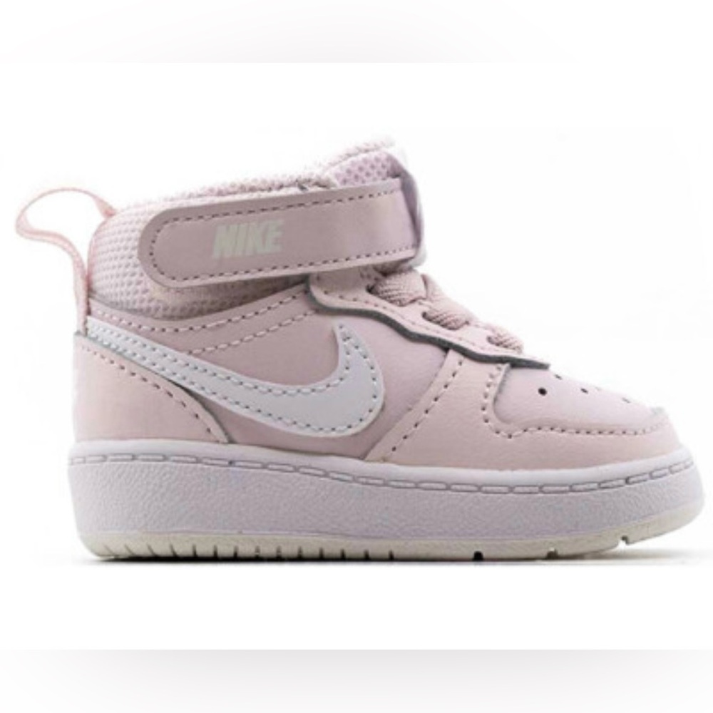 BABY Nike Pink High-Top Sneakers with Velcro Strap